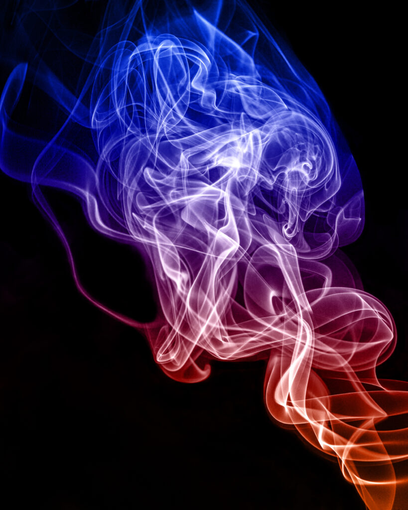Colorful Smoke Wallpaper: Ethereal Abstract Art on Dark Background