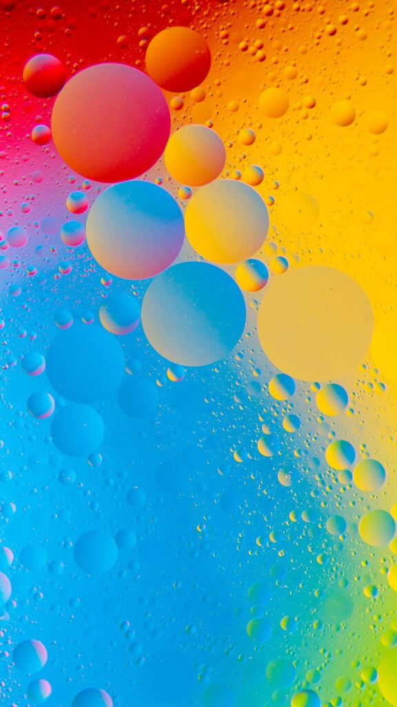 Dripping Mirage: Vibrant 4K Phone Wallpaper with Whimsical Water Droplets