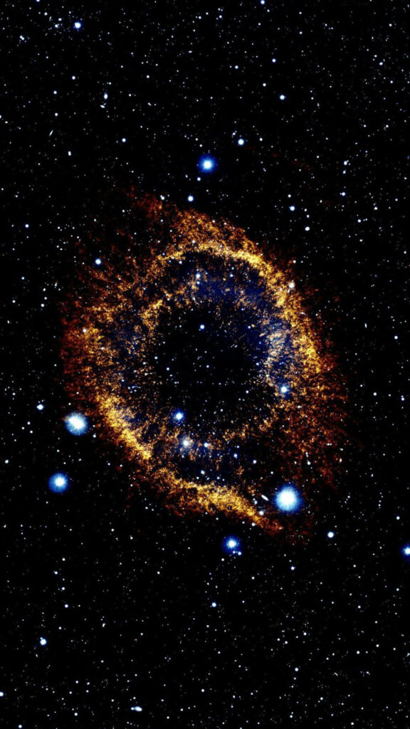 Mystical Cosmic Splendor: Samsung's Enchanting Helix Nebula Display Wallpaper