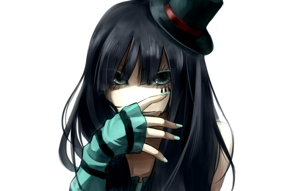 Captivating Edgy Anime Character Wallpaper - Dark Aesthetic Design