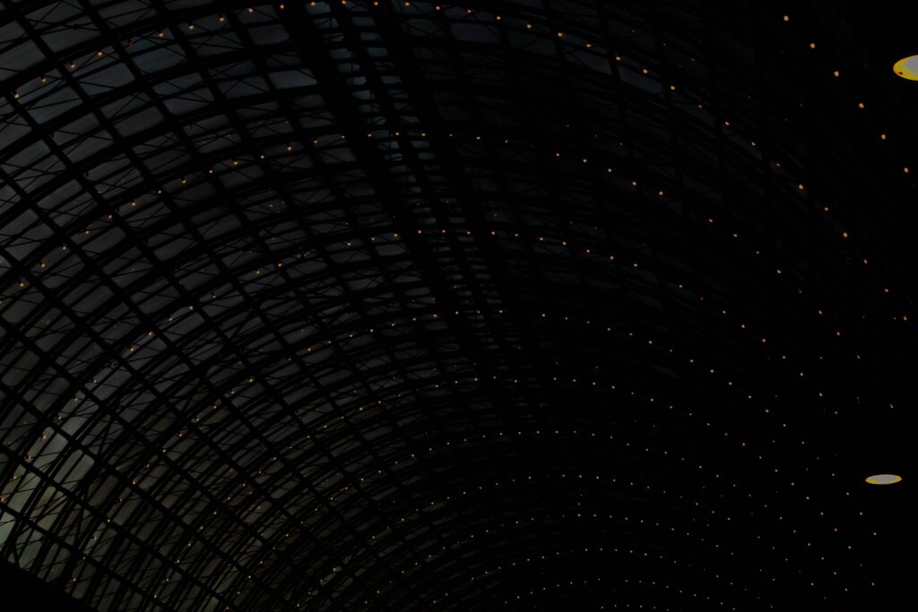 Captivating Dark Architectural Arch Wallpaper with Lights - 6000x4000