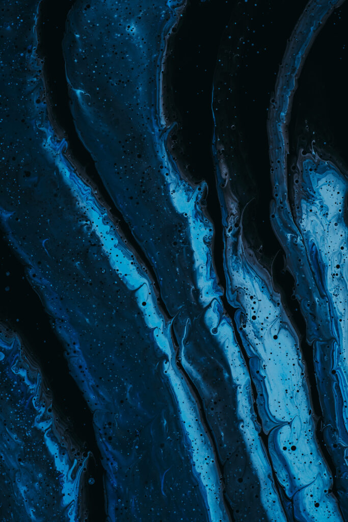 Captivating Dark Blue Abstract Wallpaper with Fluid Wave Patterns