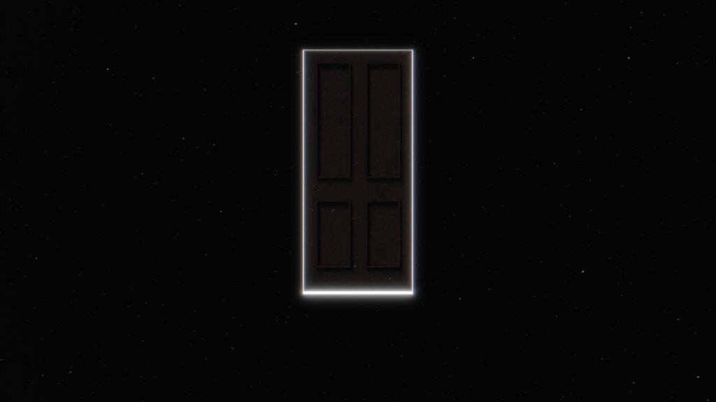 Intriguing Dark Door Wallpaper – 3840x2160 Space Background