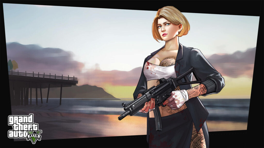 Sizzling Snapshot: Digital Art of Agatha Baker, The Alluring Enigma from GTA 5! Wallpaper