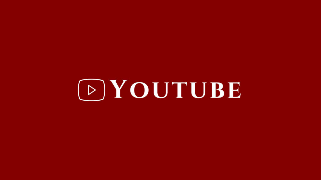 Elegant YouTube Branding: A Stylish Red Wallpaper Showcasing the Iconic Logo against a Rich Background