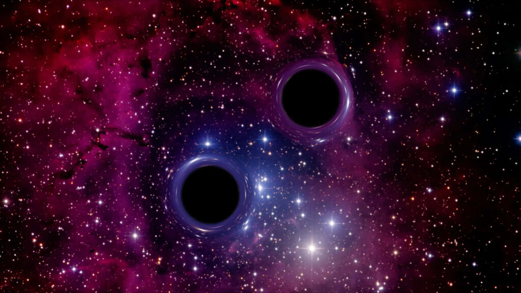 Glimpsing the Unseen: Unveiling the Mysterious Contours of a Black Hole, Courtesy of NASA's Hubble Telescope Wallpaper