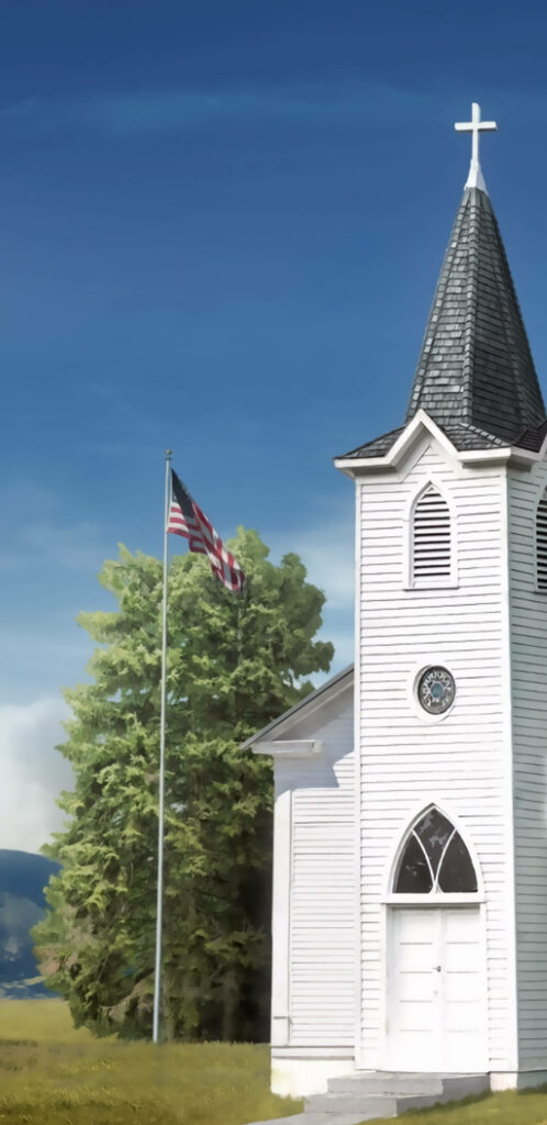 The Haunting Beauty of Eden's Gate: The Enigmatic Church in Far Cry 5 Wallpaper