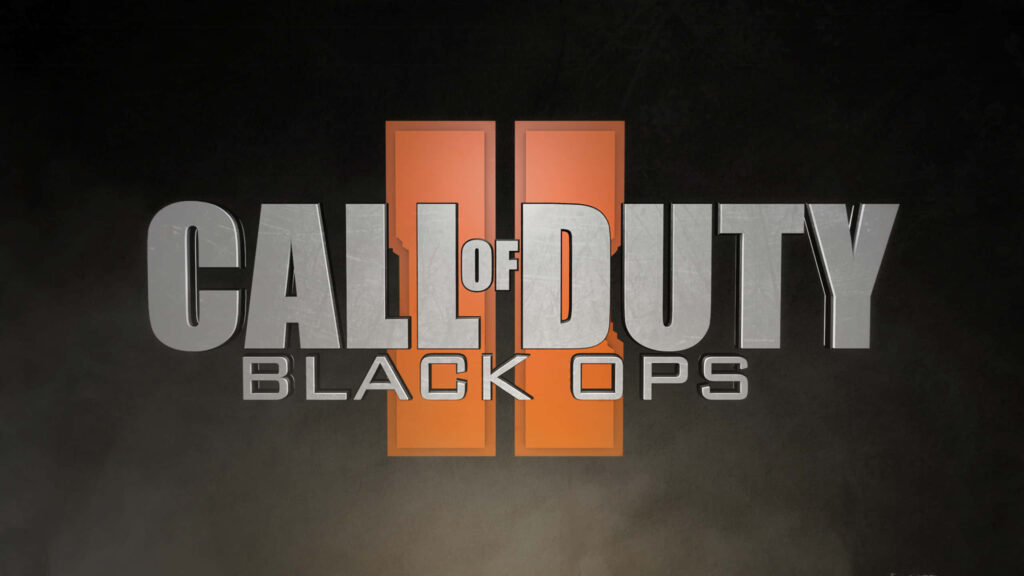 Call of Duty Black Ops II Logo Wallpaper on Dark Textured Background