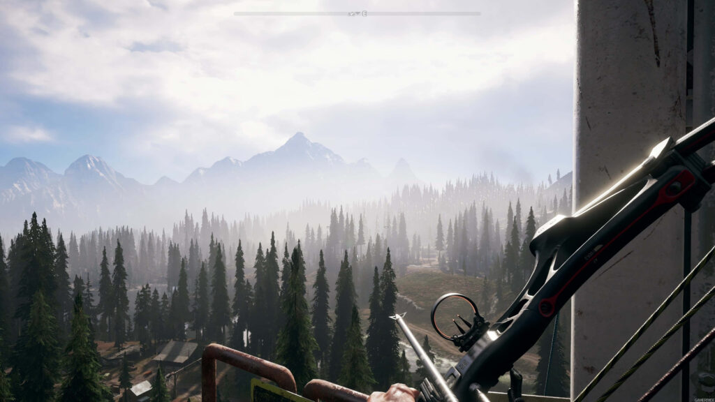 Far Cry 5 Scenic Wallpaper: Character with Crossbow in Forest