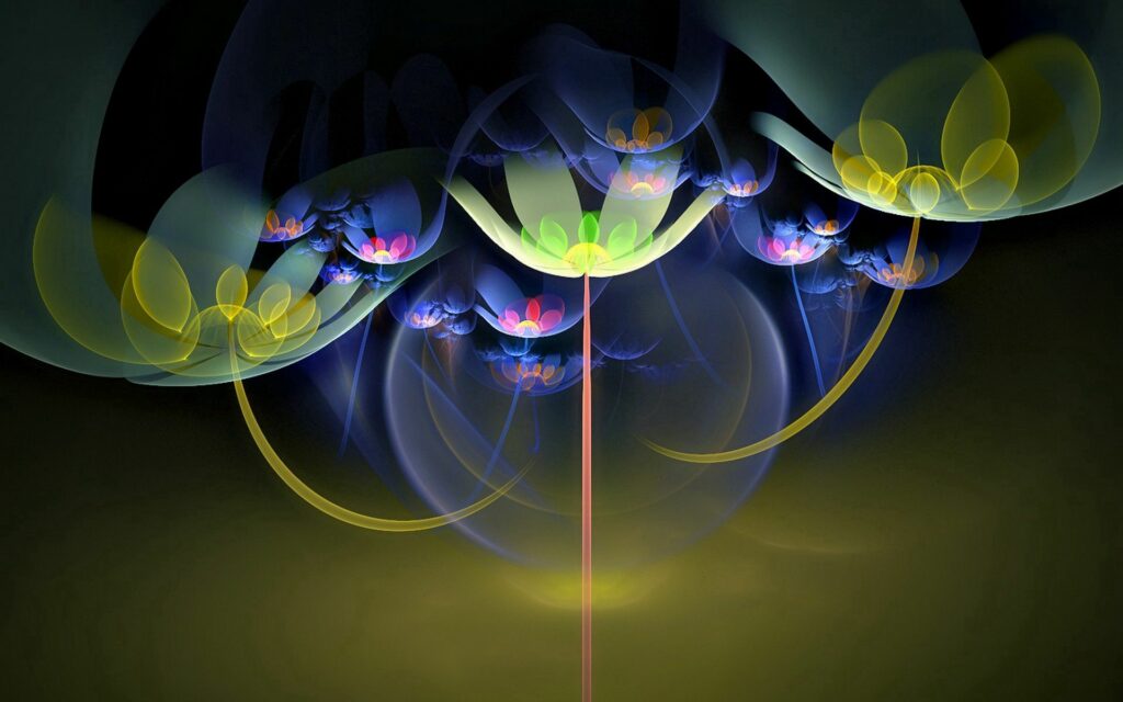 Stunning Luminous Fractal Flower Wallpaper - 1920x1200 Background