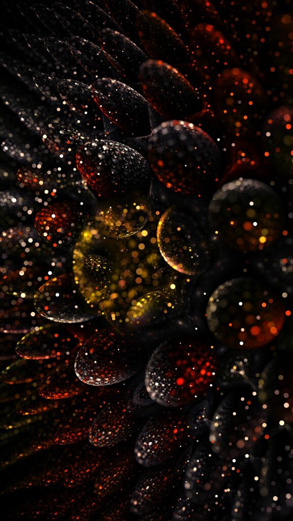 Stunning Fractal Wallpaper: Convex Design with Spherical Elements
