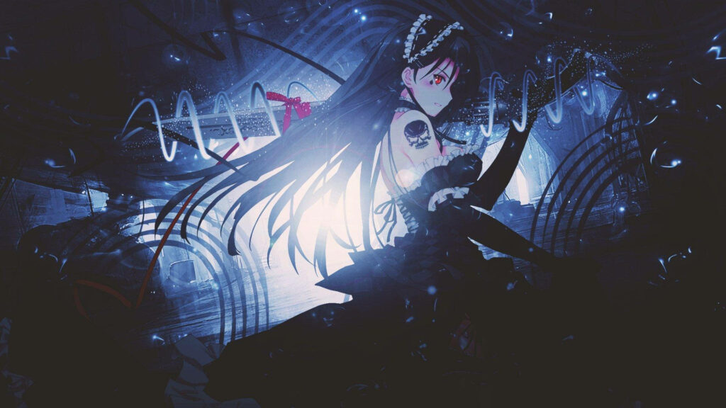 Gothic Bad Girl Anime Wallpaper: Dark Elegance & Intricate Details