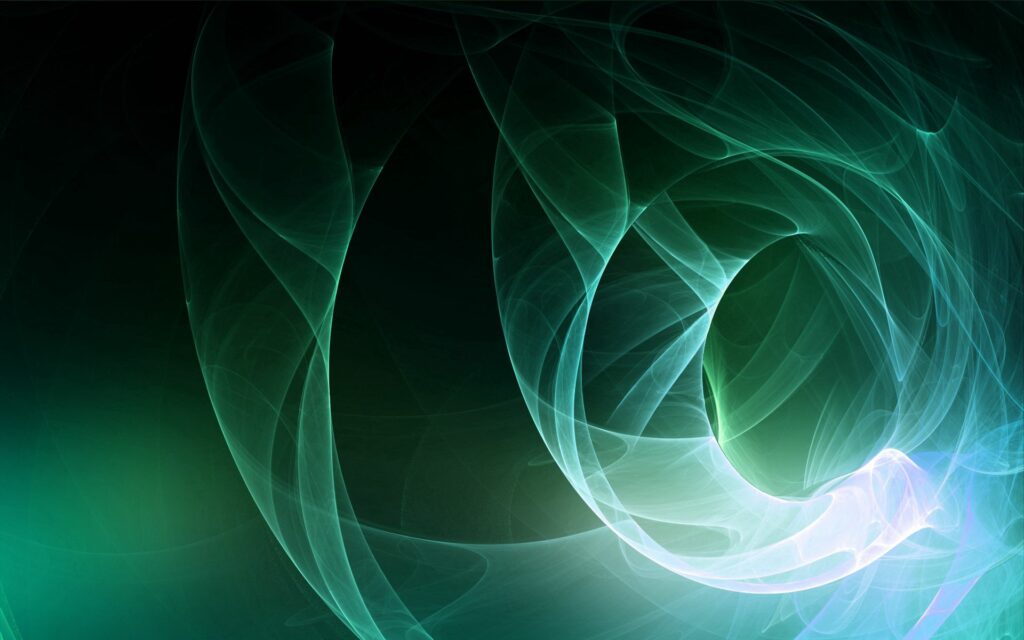 Abstract Green and Blue Smoke Wallpaper - Ethereal Background Design