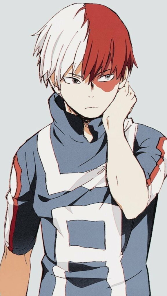 Todoroki Shoto: A Captivating Anime HD Mobile Wallpaper