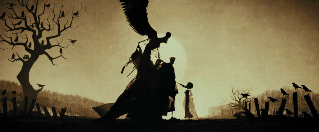 Dark iPad Wallpaper: The Tale of Three Brothers Silhouette Art