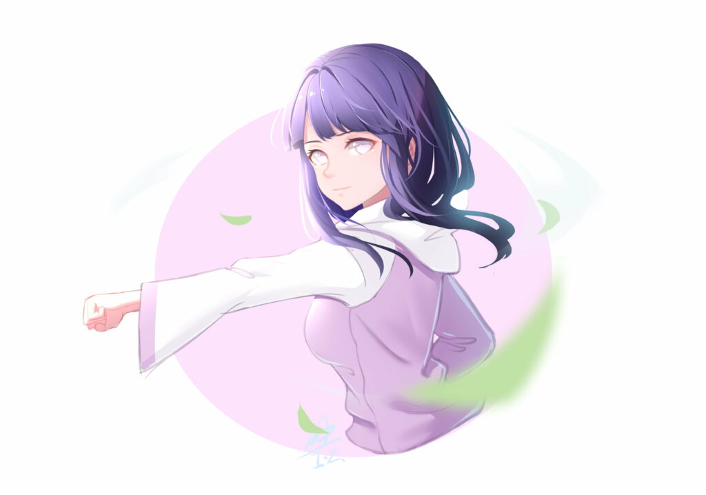 A Serene Rhapsody: Captivating Hinata Hyuga in Stunning 5K Anime Wallpaper