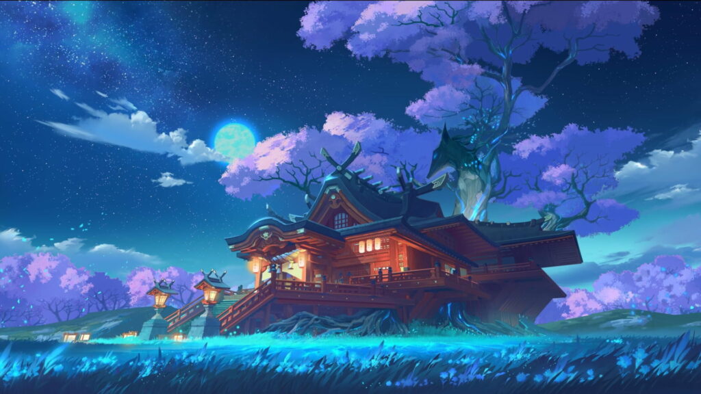 Immersive Digital Expedition: Exploring Inazuma's Enigmatic Realms in Genshin Impact's Spectacular HD Wallpaper