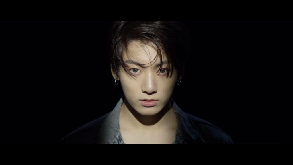 Captivating Jungkook Fake Love Wallpaper: Intense Close-Up Art
