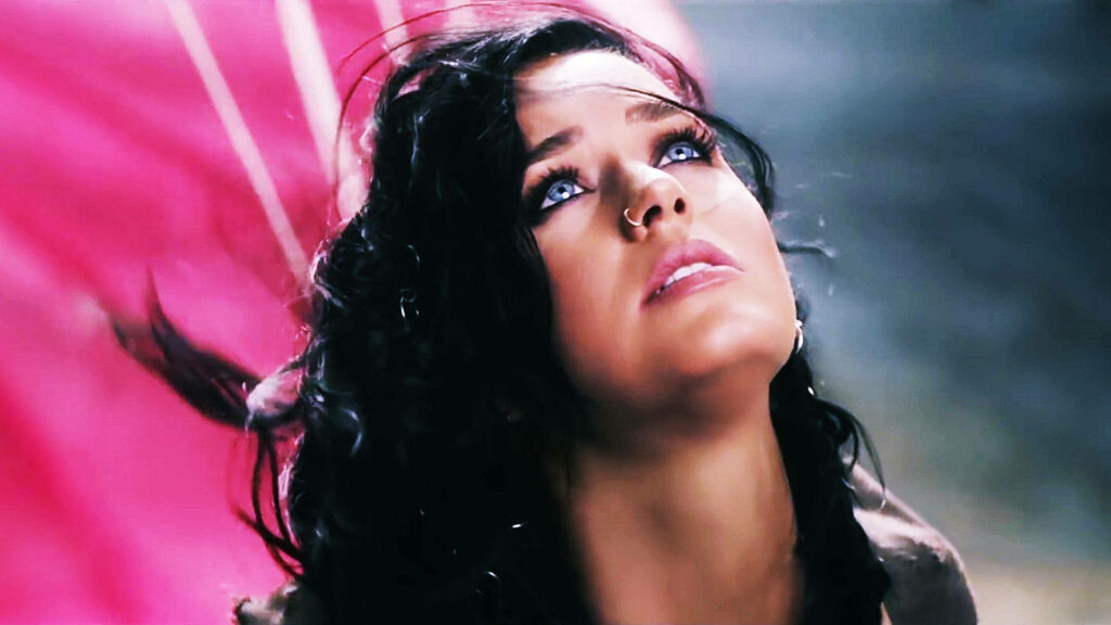 Katy Perry's Resilient Gaze - Captivating Rise Music Video Wallpaper