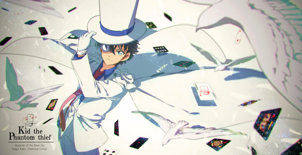 Captivating Kid the Phantom Thief Wallpaper with Doves & Cards