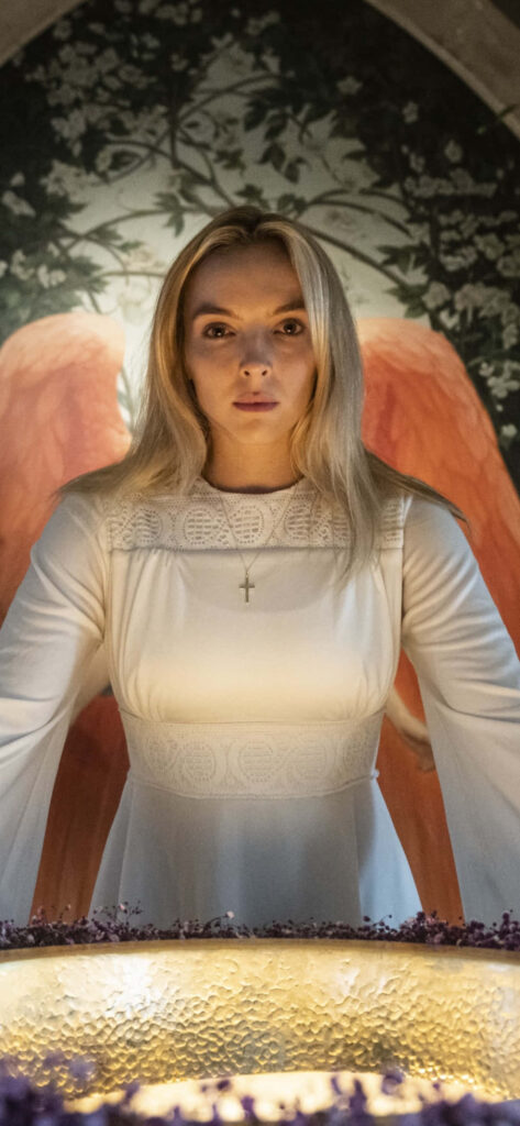 Serene Winged Woman Wallpaper - Killing Eve Inspired Background