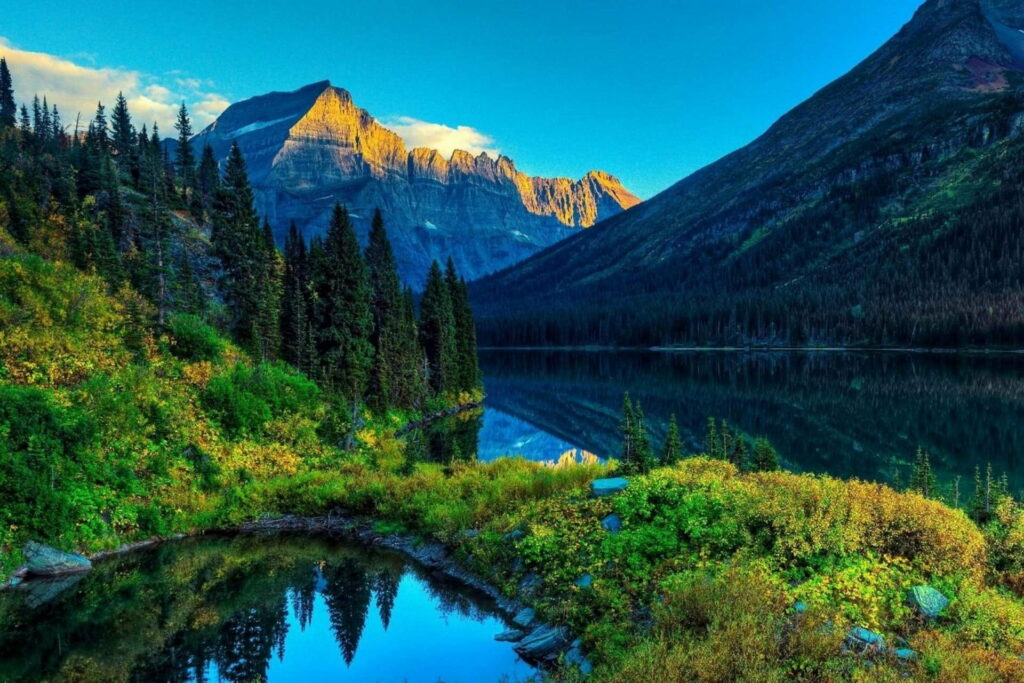 Paradise Unveiled: Captivating HD Wallpaper of Verdant Nature's Splendor
