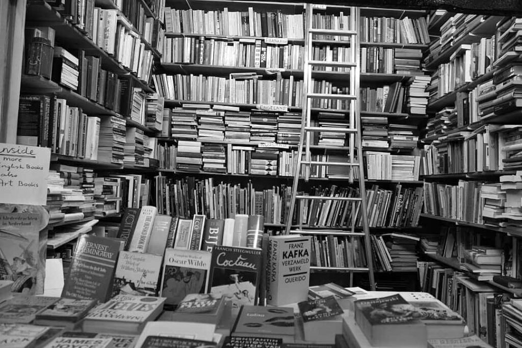 Captivating Black and White Library Wallpaper: Explore Literary Wonder