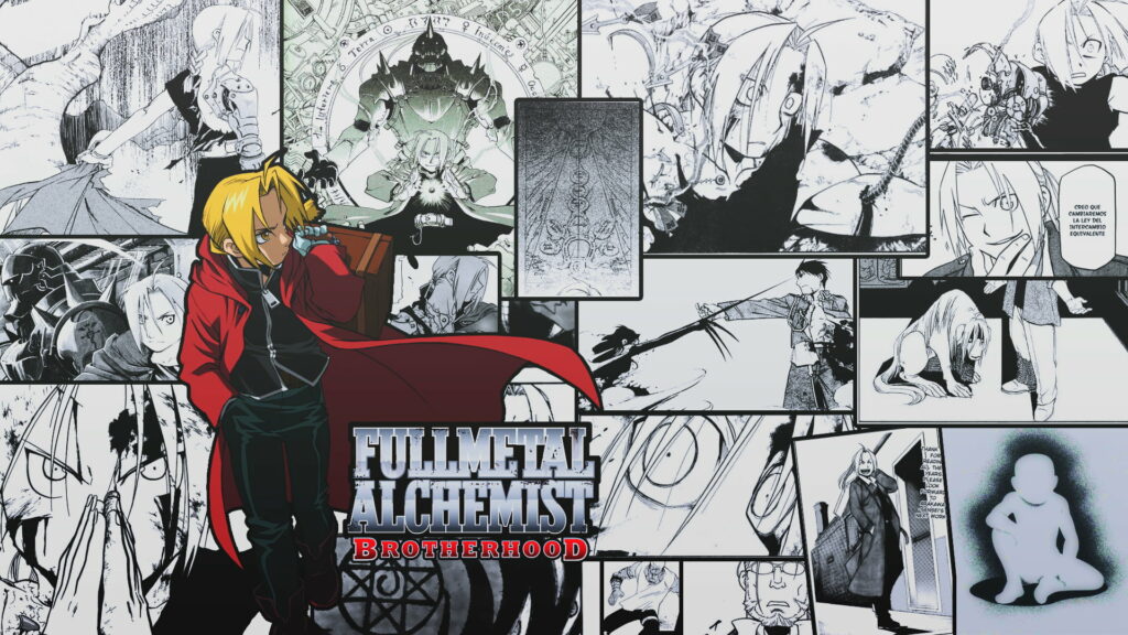The Magnificent Manga Masterpiece: Elric Edward Brings Manga Magic to Life in HD Wallpaper Representation