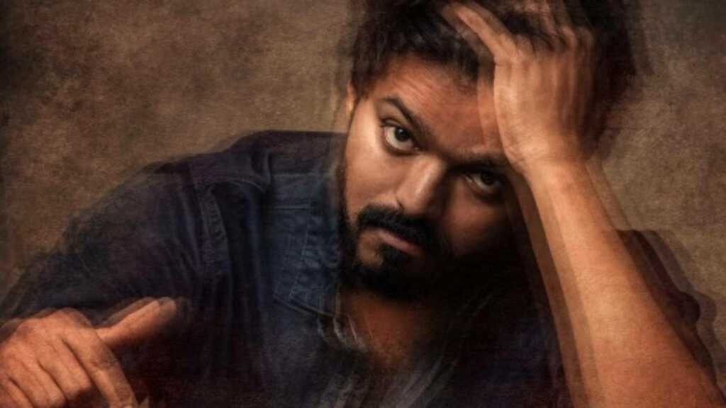 Mesmerizing Master Vijay: A Captivating Capture of the Indian Actor with an Intriguing Expression Wallpaper