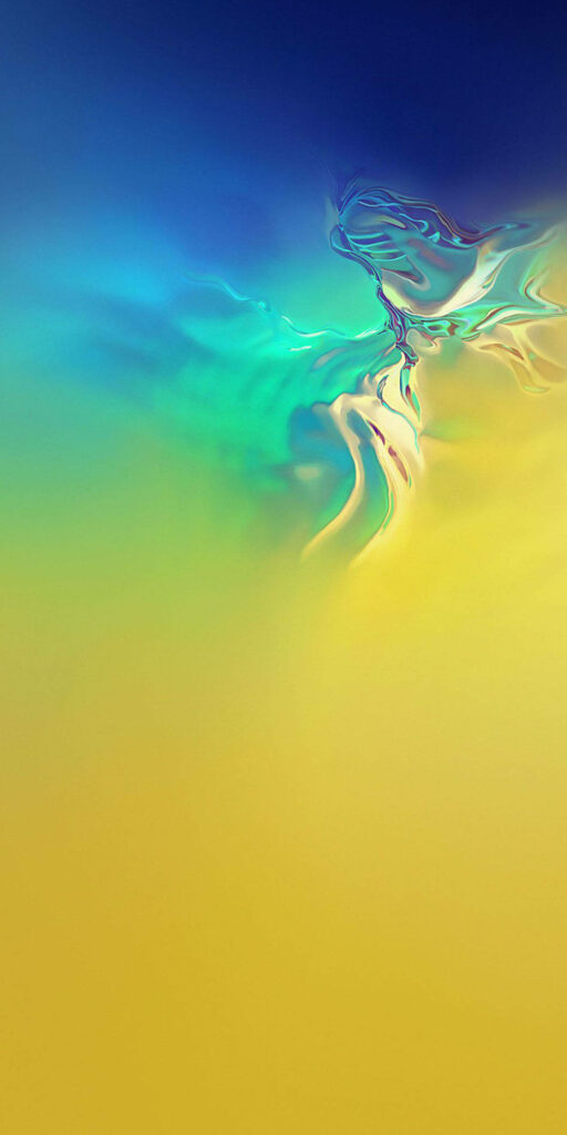 Blue and Yellow Gradient: Samsung Mobile Wallpaper with Minimalist Appeal