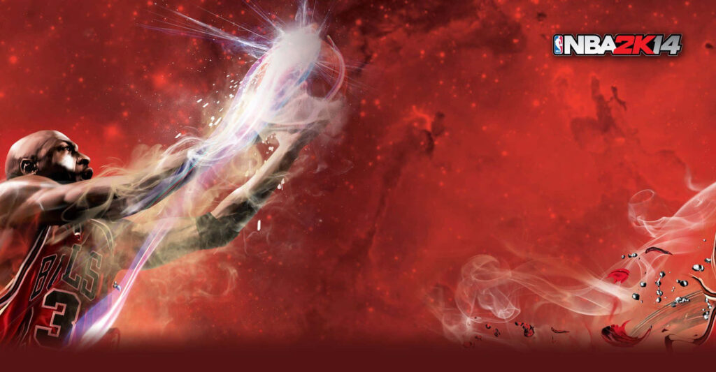 Game On: Immersive Artwork Captures Michael Jordan's Epic Slam Dunk in NBA 2K Wallpaper