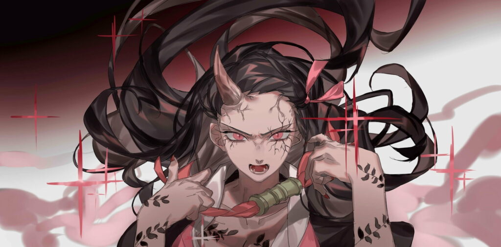 Nezuko Kamado: Captivating Kimetsu no Yaiba Avatar in Exquisite QHD Wallpaper