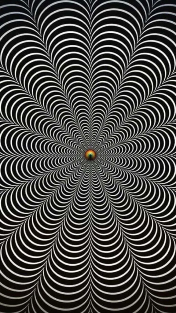 Captivating Black & White Optical Illusion Wallpaper Background