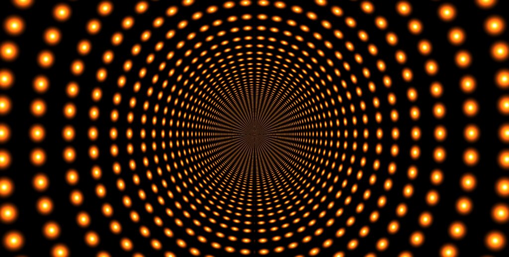 Dynamic Orange Circle Tunnel Wallpaper - 6000x3040 Background