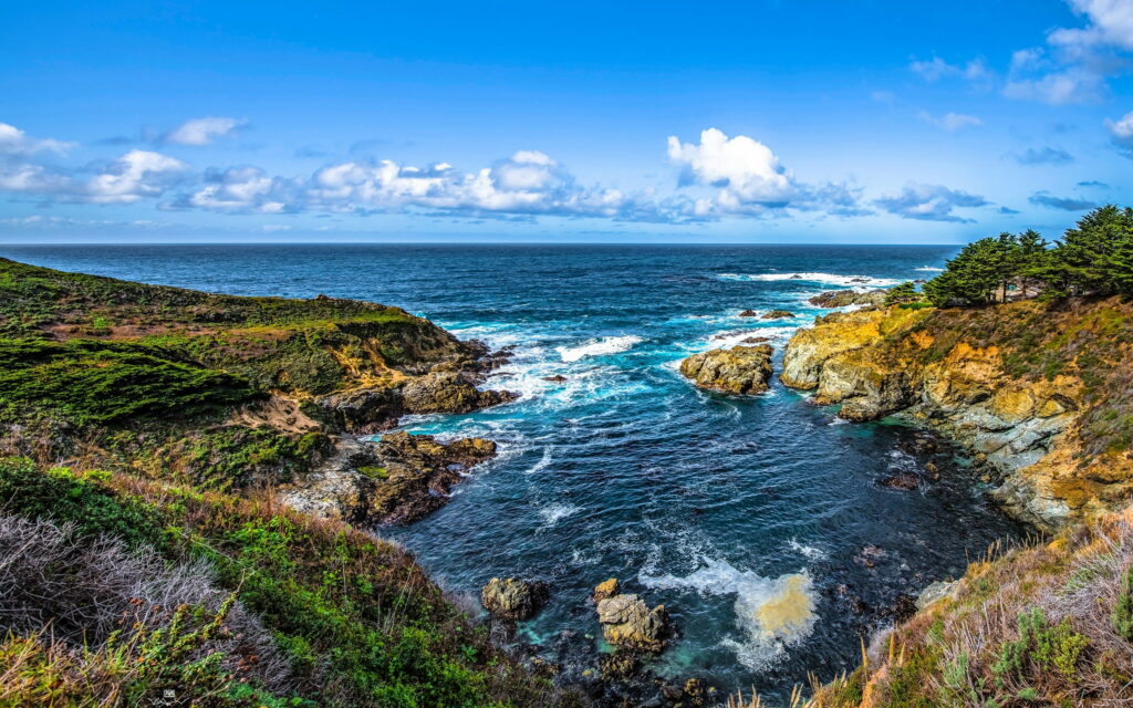 California Dreaming: Majestic Seascape Along Big Sur's Santa Lucia Coastline Wallpaper