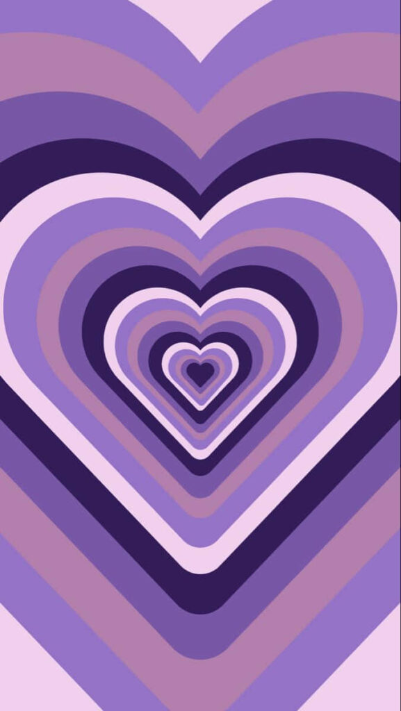 Captivating Purple Heart Patterns: Soothing Abstract Wallpaper Background