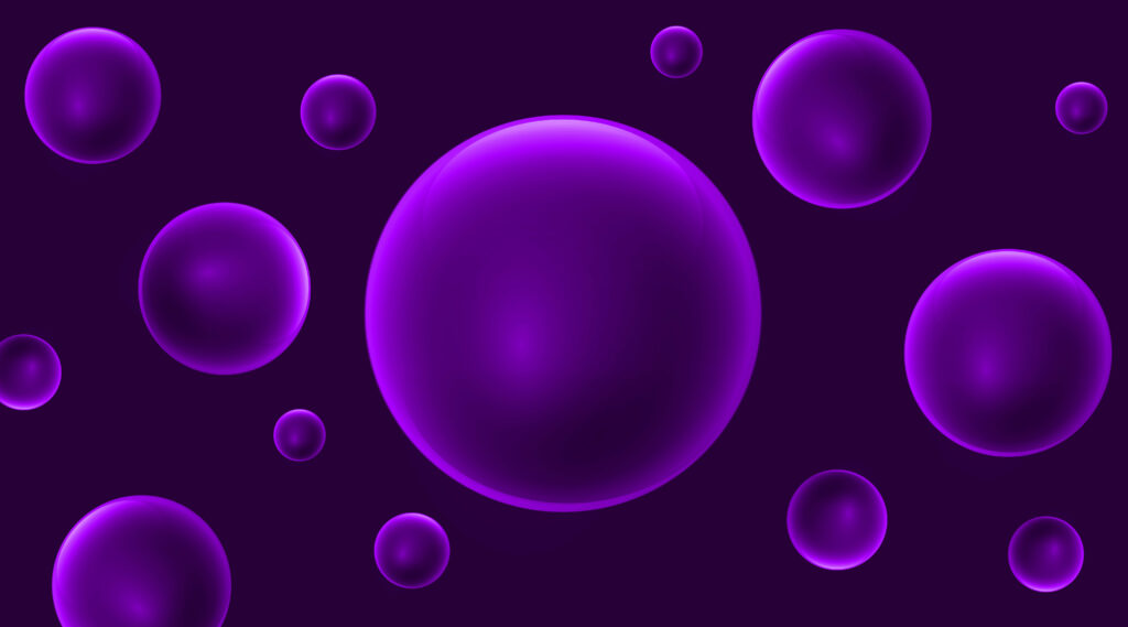 Captivating Purple Abstract Wallpaper with Dynamic Sphere Design