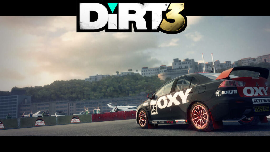 Dirt 3 Rally Car Wallpaper: Speedy Red #65 OXY Decals