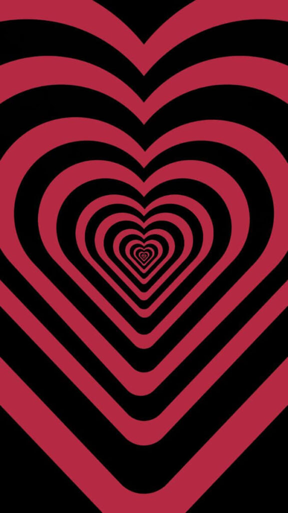 Captivating Red and Black Heart Wallpaper Background Design