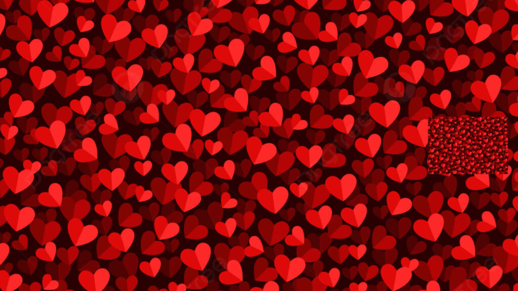 Heartfelt Symphony: Visual Symphony of Red Hearts on a Moody Black Canvas Wallpaper