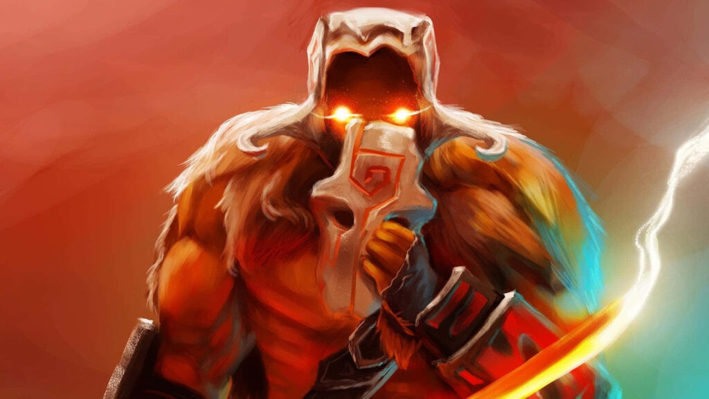 Crimson Warrior: Majestic Dota 2 Juggernaut Conquers the Digital Realm in Stunning HD Wallpaper