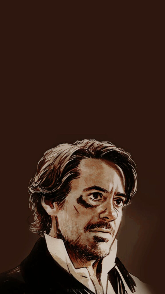 “Robert Downey Jr. as Sherlock Holmes - Intense Artistic Wallpaper”