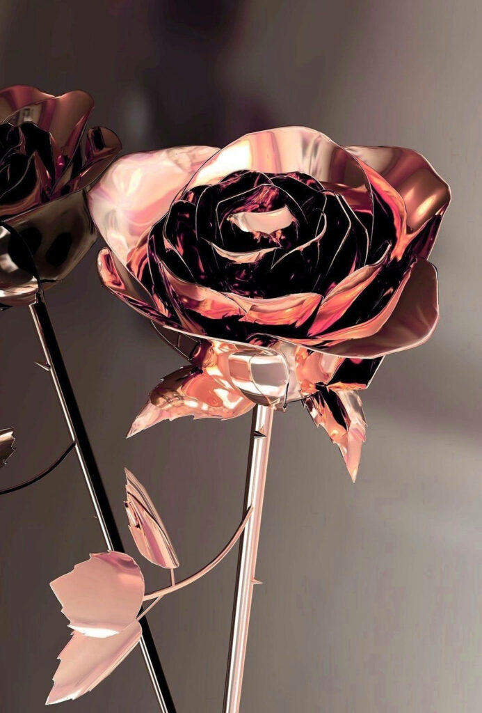 Capturing the Shimmer: Blurred Elegance of a Polished Rose Gold Aesthetic Background Wallpaper
