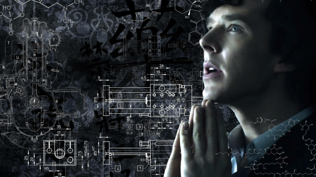 Sherlock Holmes Wallpaper: Brilliant Mind in Intricate Diagrams