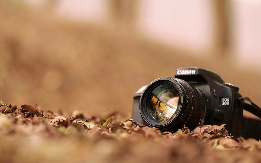 Capturing Excellence: A Spectacular Shot of the Canon EOS 30D DSLR Camera, Ideal for Aspiring Semi-Professional Photographers Wallpaper