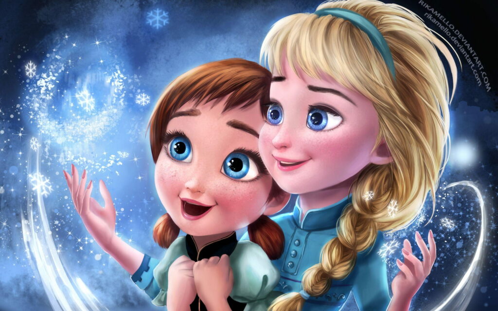 Sisters Forever: A Breathtaking QHD Wallpaper of Bonded Siblings