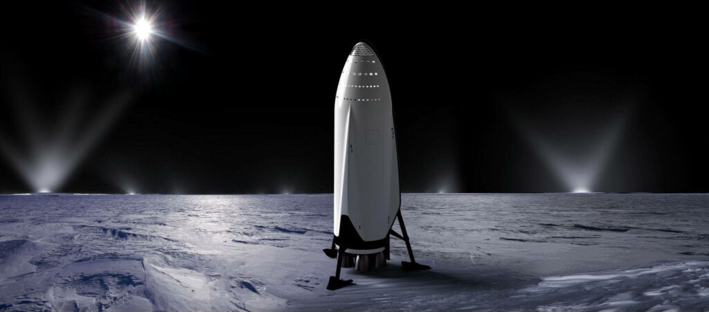 Stunning SpaceX Interplanetary Wallpaper: Lunar Landscape & Stars