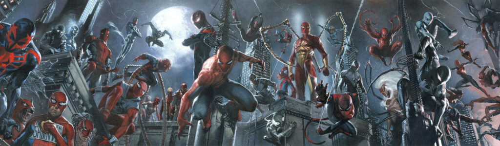 Multiverse Spectacular: Spider-people United in Stunning HD Widescreen Wallpaper