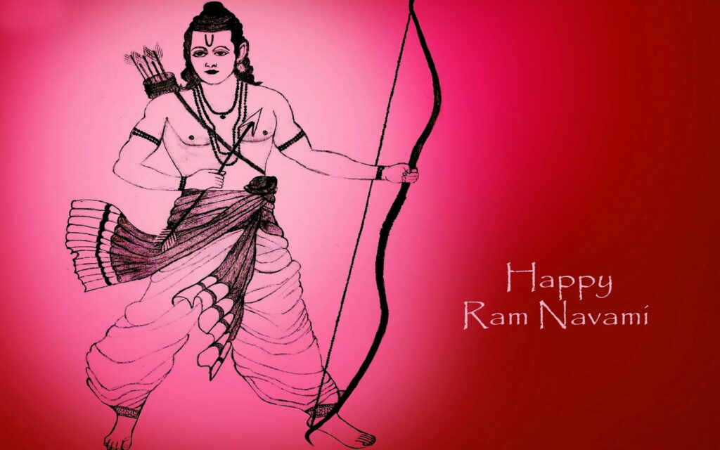 Divine Sri Rama Navami: Delighting in Ram Navmi's HD Bliss Wallpaper