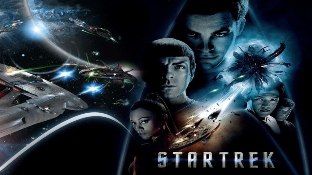 Star Trek Wallpaper: Iconic Characters & Starships in Vivid Action